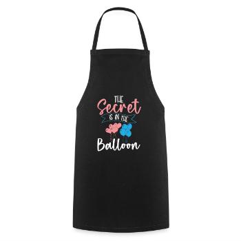 Le secret est dans le ballon - Tablier de cuisine - noir - Devant - AI Model Male 185 dark (185cm)