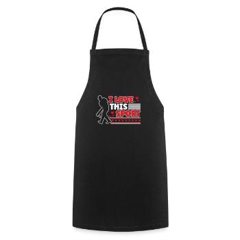 J’adore ce sport - Tablier de cuisine - noir - Devant - AI Model Male 185 dark (185cm)