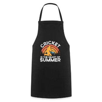 Cricket is the heart of summer - Cooking Apron - black - Front - AI Model Male 185 dark (185cm)