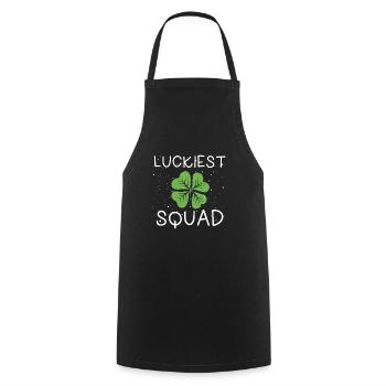 Happiest Shamrock troupe - Cooking Apron - black - Front - AI Model Male 185 dark (185cm)