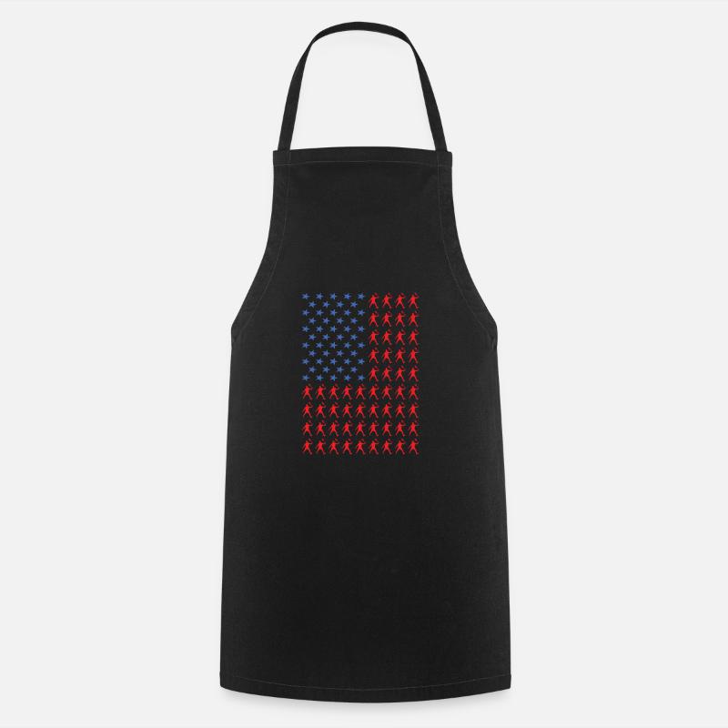 Sport Us Flag Squash - Tablier de cuisine - noir