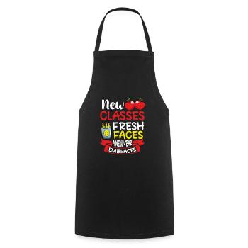 Nouvelles classes, nouveaux visages - Tablier de cuisine - noir - Devant - AI Model Male 185 dark (185cm)