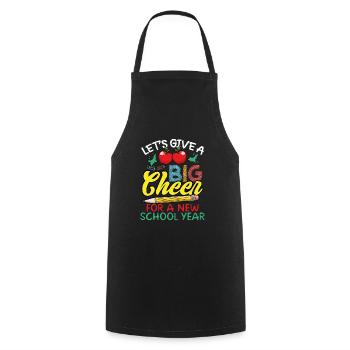 Big cheers for a new school year - Cooking Apron - black - Front - AI Model Male 185 dark (185cm)