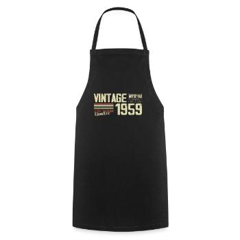 1959 Vintage Retro 1959 Geburtstagsgeschenk - Kochschürze - Schwarz - Vorne - AI Model Male 185 dark (185cm)