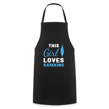 Kayakiste Cette fille adore le kayak - Tablier de cuisine - noir - Devant - AI Model Male 185 dark (185cm)