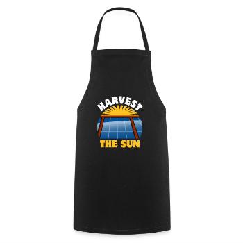 Harvesting the Sun - Solar Energy - Photovoltaics - Cooking Apron - black - Front - AI Model Male 185 dark (185cm)