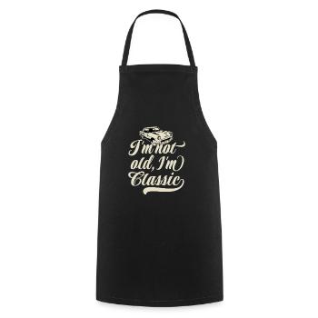 I'm not old I'm classic - Vintage Retro Auto - Cooking Apron - black - Front - AI Model Male 185 dark (185cm)