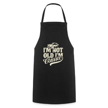 I'm not old I'm classic - Vintage Retro Auto - Cooking Apron - black - Front - AI Model Male 185 dark (185cm)