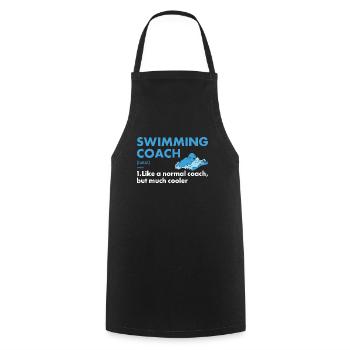 Sport Coach Swimming - Kochschürze - Schwarz - Vorne - AI Model Male 185 dark (185cm)