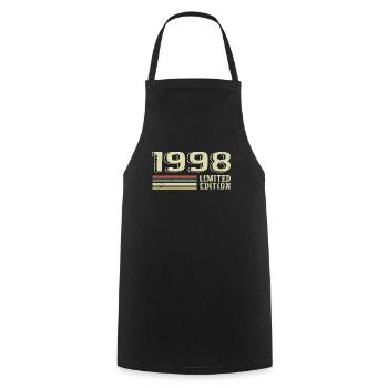 Born In 1998 Birthday 1998 Vintage 1998 - Cooking Apron - black - Front - AI Model Male 185 dark (185cm)