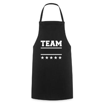 Team - Kochschürze - Schwarz - Vorne - AI Model Male 185 dark (185cm)
