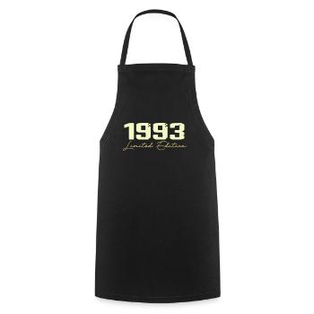 1993 Édition Limitée - 1993 Cadeau D'anniversaire - Tablier de cuisine - noir - Devant - AI Model Male 185 dark (185cm)