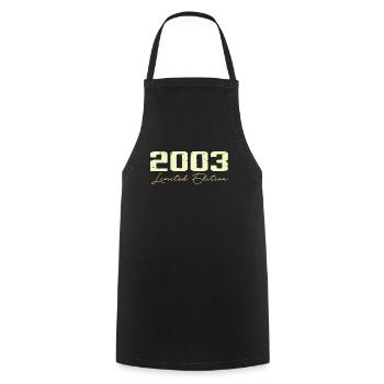 2003 Édition Limitée - 2003 Cadeau D'anniversaire - Tablier de cuisine - noir - Devant - AI Model Male 185 dark (185cm)