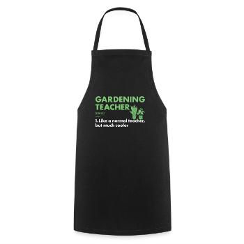 Jardinier Enseignant Définition Jardinage - Tablier de cuisine - noir - Devant - AI Model Male 185 dark (185cm)