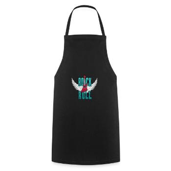 Rock and Roll with wings - Cooking Apron - black - Front - AI Model Male 185 dark (185cm)