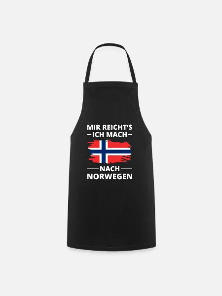 Norwegen Flagge Vintage Urlaub Skandinavien Reise - Kochschürze - Schwarz