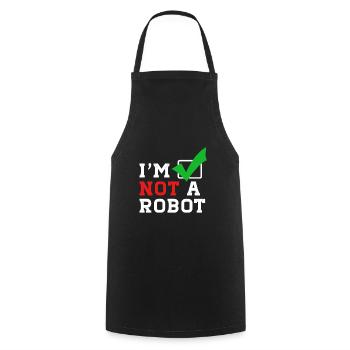 Je ne suis pas un robot sur Internet - Tablier de cuisine - noir - Devant - AI Model Male 185 dark (185cm)