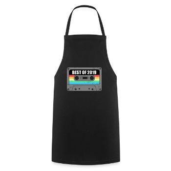 Anniversaire Best Of 2019 Vintage Vintage 2019 - Tablier de cuisine - noir - Devant - AI Model Male 185 dark (185cm)