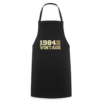 Cadeau 1984 Cadeau Anniversaire 1984 Vintage 1984 - Tablier de cuisine - noir - Devant - AI Model Male 185 dark (185cm)