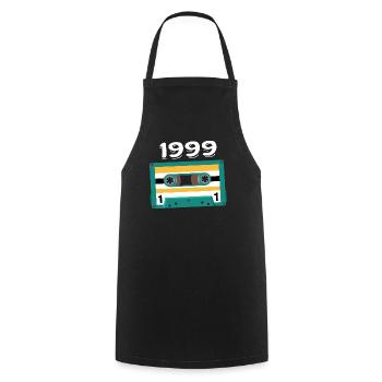 Cassette 1999 Vintage Anniversary 1999 - Cooking Apron - black - Front - AI Model Male 185 dark (185cm)