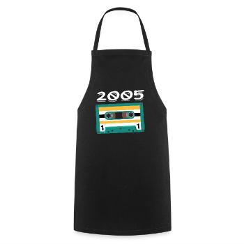 Cassette 2005 Vintage Anniversary 2005 - Cooking Apron - black - Front - AI Model Male 185 dark (185cm)