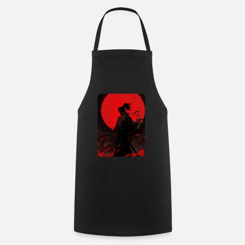 Blood Moon Samurai - Cooking Apron - black