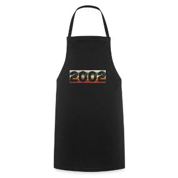 Millésime 2002 Cadeau D’anniversaire Rétro 2002 - Tablier de cuisine - noir - Devant - AI Model Male 185 dark (185cm)