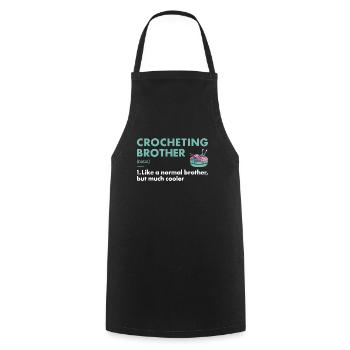Crochet Brother Définition Crochet - Tablier de cuisine - noir - Devant - AI Model Male 185 dark (185cm)
