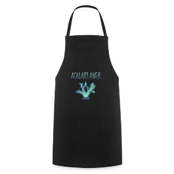 Aquarium Coral Coral Reef Aquarists - Cooking Apron - black - Front - AI Model Male 185 dark (185cm)