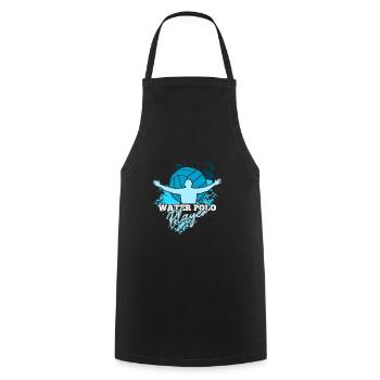 water polo - Cooking Apron - black - Front - AI Model Male 185 dark (185cm)