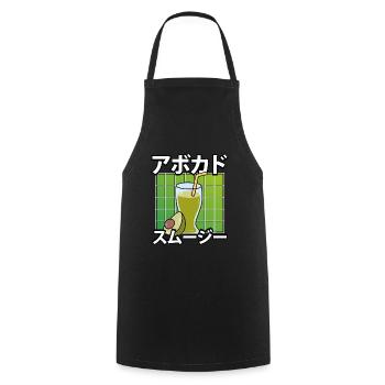 Sweet Kawaii Avocado Shake - Cooking Apron - black - Front - AI Model Male 185 dark (185cm)