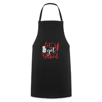 Let's bake - Cooking Apron - black - Front - AI Model Male 185 dark (185cm)