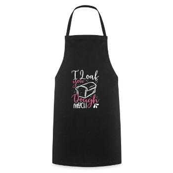 Je t’aime la pâte à pain - Tablier de cuisine - noir - Devant - AI Model Male 185 dark (185cm)
