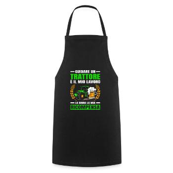 Agricoltura La Birra La Mia Ricompensa Trattore - Kochschürze - Schwarz - Vorne - AI Model Male 185 dark (185cm)