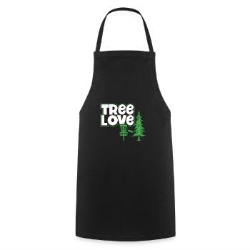Discgolf Baumliebe - Cooking Apron - black - Front - AI Model Male 185 dark (185cm)