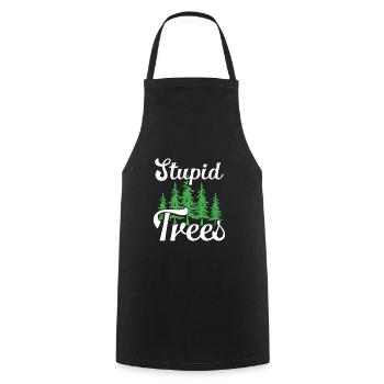 Forêt à Disc Golf - Tablier de cuisine - noir - Devant - AI Model Male 185 dark (185cm)