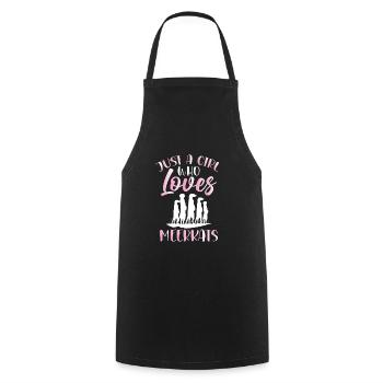 Juste une fille qui aime les suricates - Tablier de cuisine - noir - Devant - AI Model Male 185 dark (185cm)