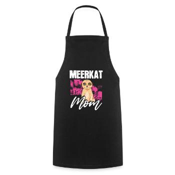 Mother Meerkat - Cooking Apron - black - Front - AI Model Male 185 dark (185cm)