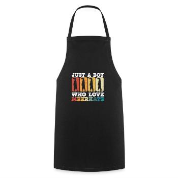 Seulement un garçon qui aime les suricates - Tablier de cuisine - noir - Devant - AI Model Male 185 dark (185cm)