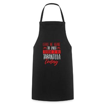 I talk to my tarantula - Cooking Apron - black - Front - AI Model Male 185 dark (185cm)