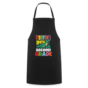 With roar In The 2nd class - Cooking Apron - black - Front - AI Model Male 185 dark (185cm)