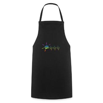 Summer Solar Frequency in Colorful - Cooking Apron - black - Front - AI Model Male 185 dark (185cm)