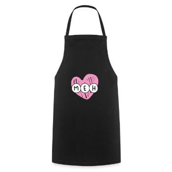 Cher Meh le jour de la Saint-Valentin - Tablier de cuisine - noir - Devant - AI Model Male 185 dark (185cm)