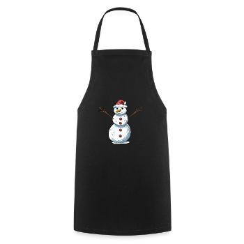 Drôle de bonhomme de neige - Tablier de cuisine - noir - Devant - AI Model Male 185 dark (185cm)