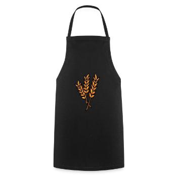 Cereal harvest - Cooking Apron - black - Front - AI Model Male 185 dark (185cm)