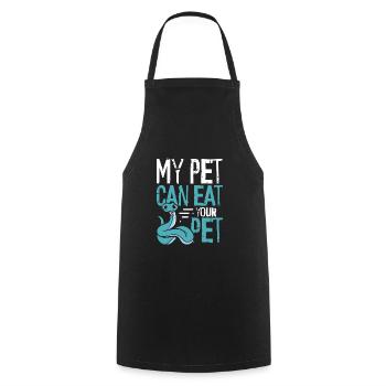 Mon serpent peut ton animal de compagnie - Tablier de cuisine - noir - Devant - AI Model Male 185 dark (185cm)