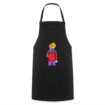 Halloween Clown - Kochschürze - Schwarz - Vorne - AI Model Male 185 dark (185cm)