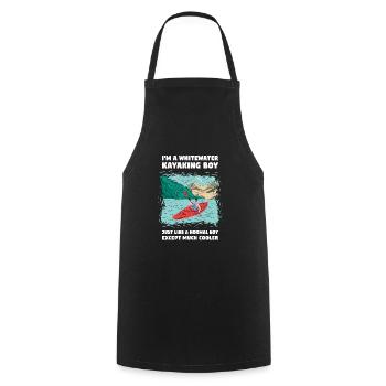 Whitewater Kayaking Boy Like A Normal Boy - Cooking Apron - black - Front - AI Model Male 185 dark (185cm)