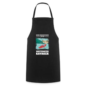Never Underestimate An Old Whitewater Kayaker - Kochschürze - Schwarz - Vorne - AI Model Male 185 dark (185cm)