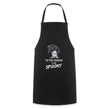 Grim Reaper Halloween Skeleton - Cooking Apron - black - Front - AI Model Male 185 dark (185cm)